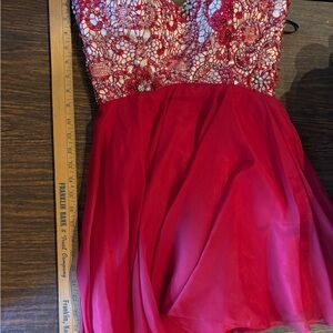Alyce Paris Red Lace banquet/Prom Dress